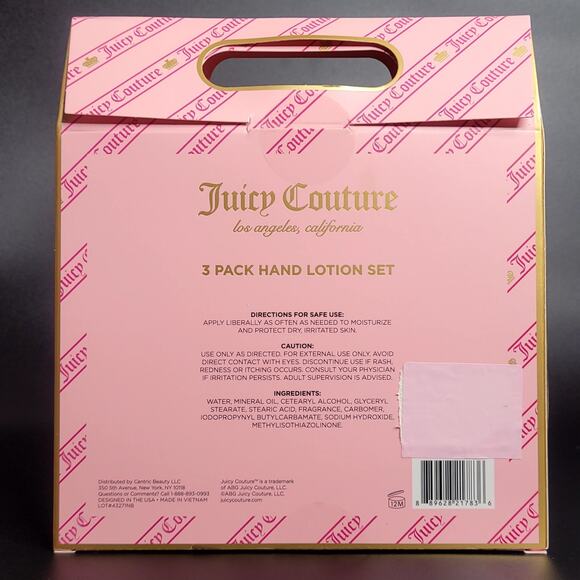 Juicy Couture 3 Pack Hand Lotion Set Peach Bellini Pure Glow Paradise 2 oz Each - Picture 5 of 8